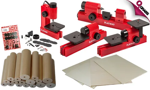 Playmat 4-in-1 Woodworking Machine with Accessories for Kids!